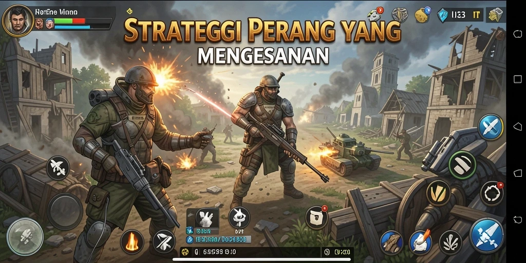 Gameplay H03 yang menampilkan strategi pertempuran yang mendalam.