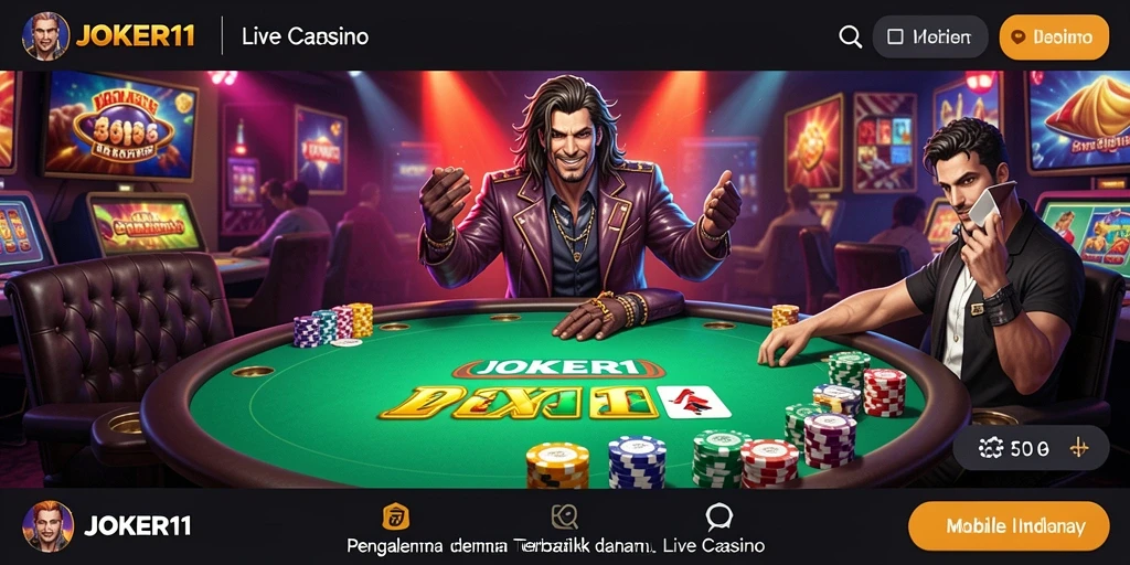 Gameplay seru di JOKER11, kasino langsung dengan dealer profesional.
