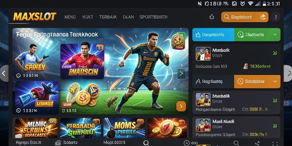 Tampilan menarik dari gameplay Sportsbook MAXSLOT.