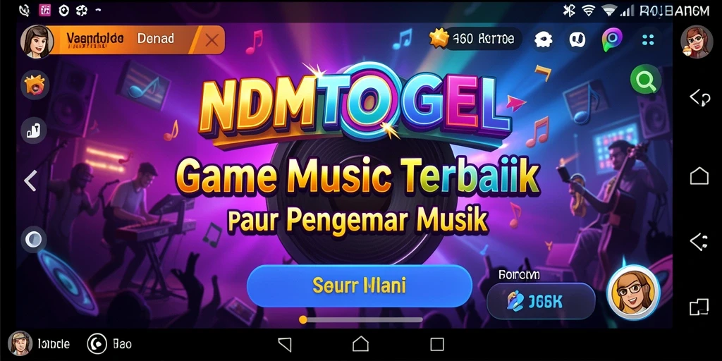 Tangkapan layar gameplay NDMTOGEL menampilkan pengalaman musik yang interaktif.