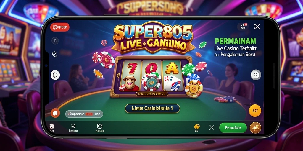 Tampilan gameplay Live Casino yang mengesankan di SUPER805.