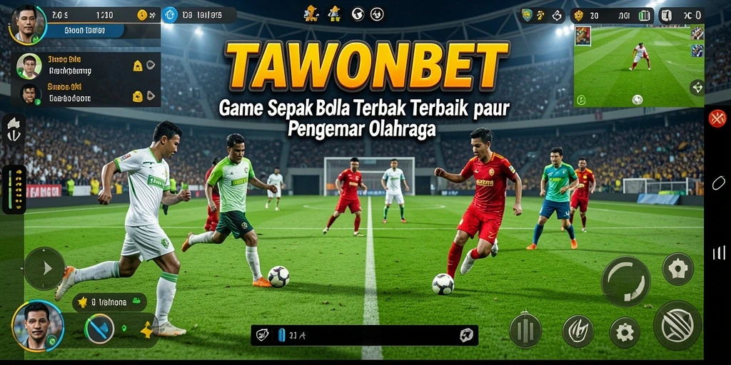 Screenshot gameplay <strong>TAWONBET</strong> dengan aksi sepak bola seru.